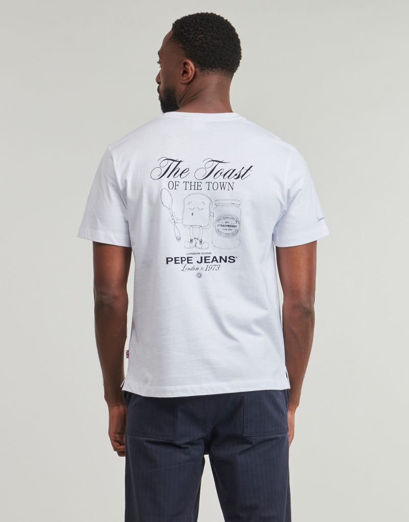 T-shirt Pepe jeans THIAGO TEE Bianco T-shirt maniche corte Uomo - 2