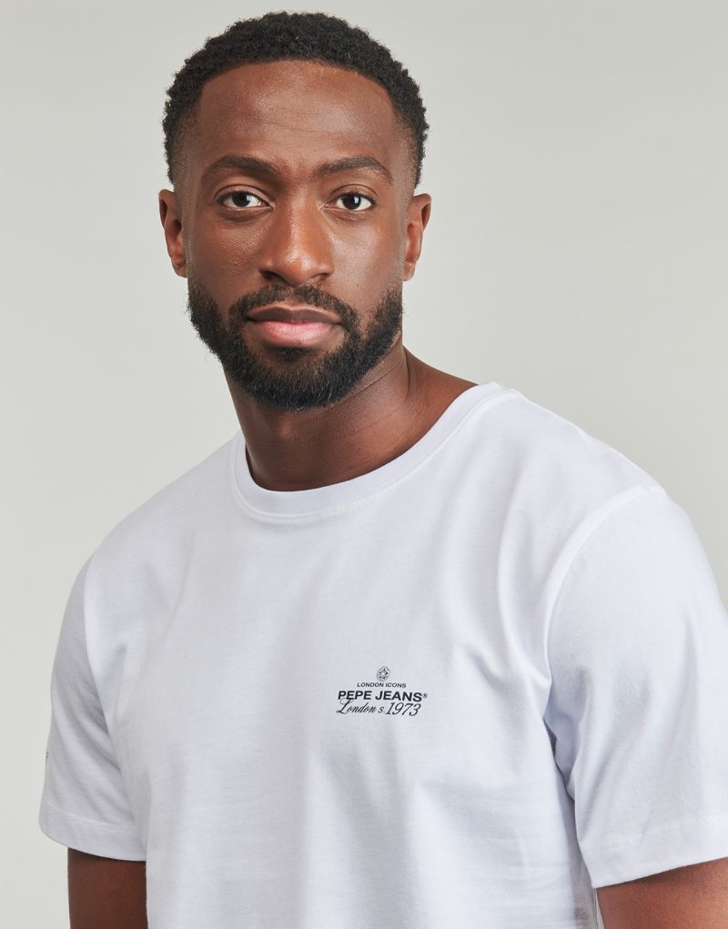 T-shirt Pepe jeans THIAGO TEE Bianco T-shirt maniche corte Uomo - 5