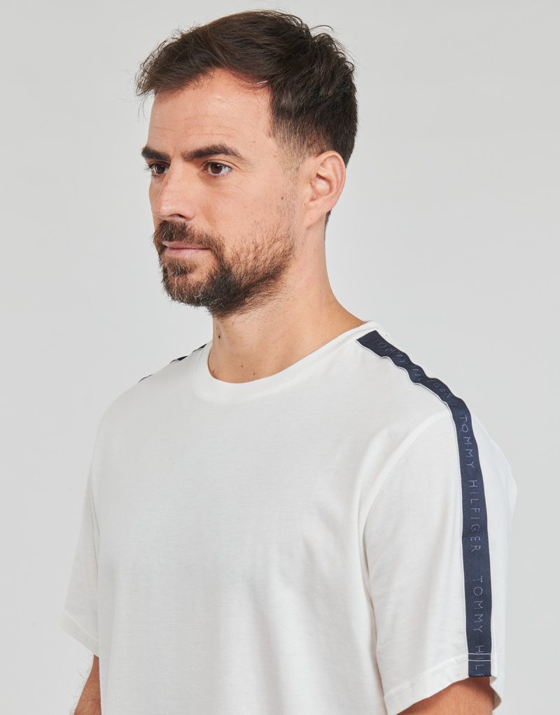 T-shirt Tommy Hilfiger SS TEE LOGO Bianco T-shirt maniche corte Uomo - 5