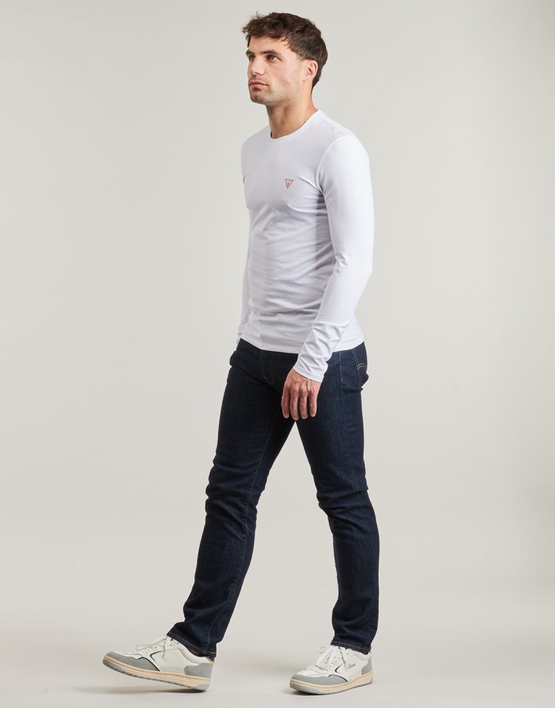 T-shirts a maniche lunghe  Guess  CN LS CORE TEE  Bianco -  T-shirts a maniche lunghe Uomo - 3