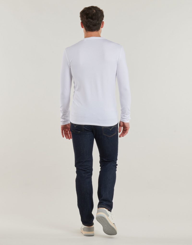 T-shirts a maniche lunghe  Guess  CN LS CORE TEE  Bianco -  T-shirts a maniche lunghe Uomo - 4