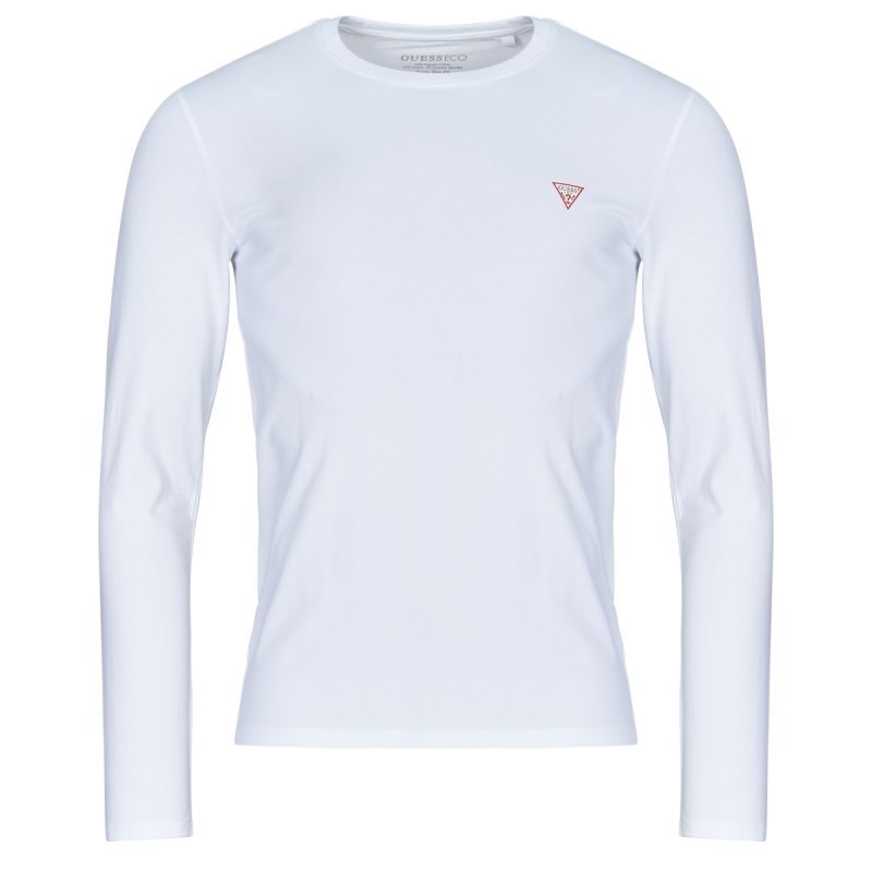 T-shirts a maniche lunghe  Guess  CN LS CORE TEE  Bianco -  T-shirts a maniche lunghe Uomo - 1