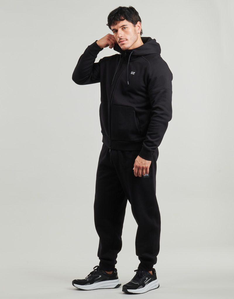 Tuta Emporio Armani EA7 TRAIN VISIBILITY M T-SUIT HOODIE FZ CH BR - TRAIN VISIBILITY M T Nero Tuta Uomo - 3