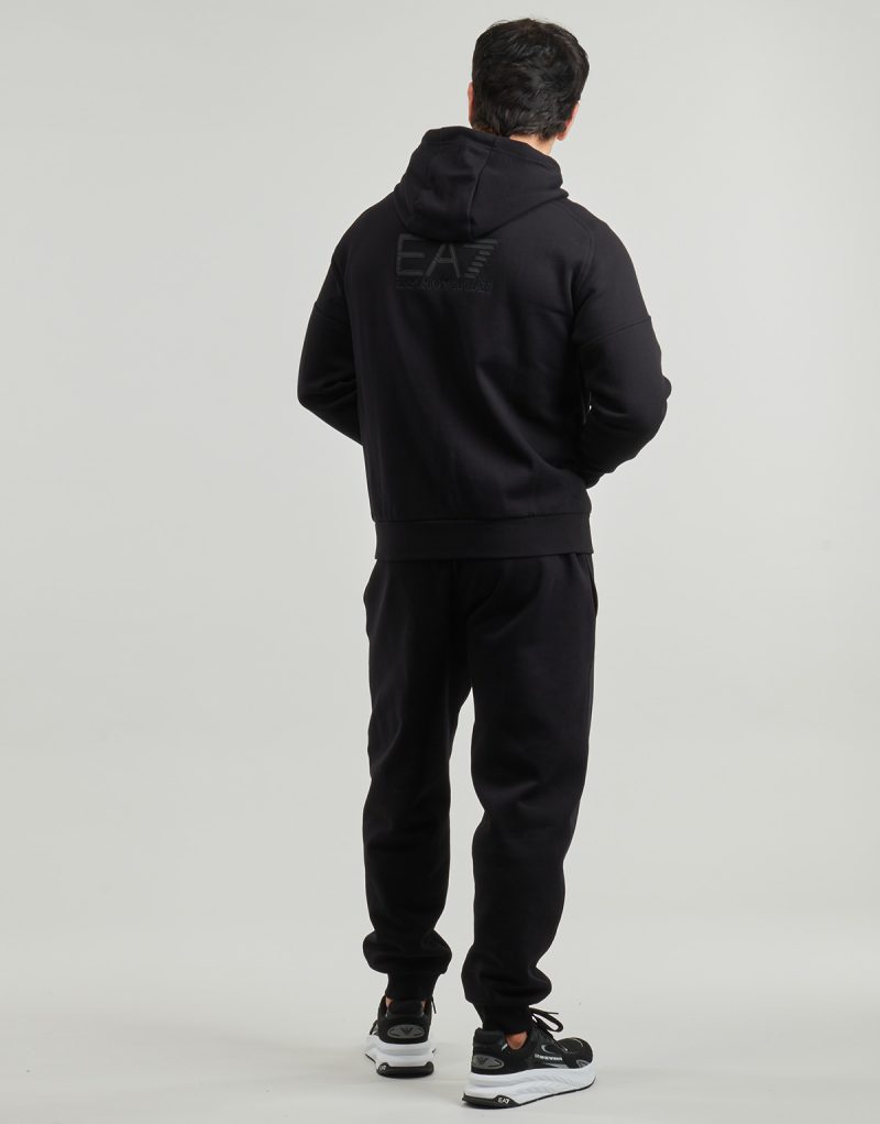 Tuta Emporio Armani EA7 TRAIN VISIBILITY M T-SUIT HOODIE FZ CH BR - TRAIN VISIBILITY M T Nero Tuta Uomo - 4