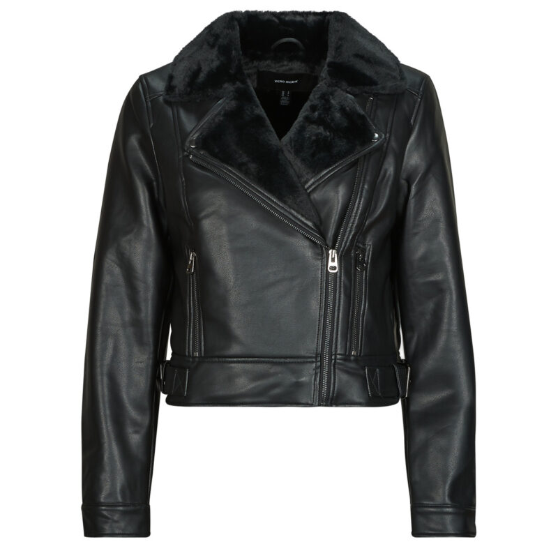 Giacca in pelle  Vero Moda  VMHAILEY  Nero Giacche in pelle Donna - 1