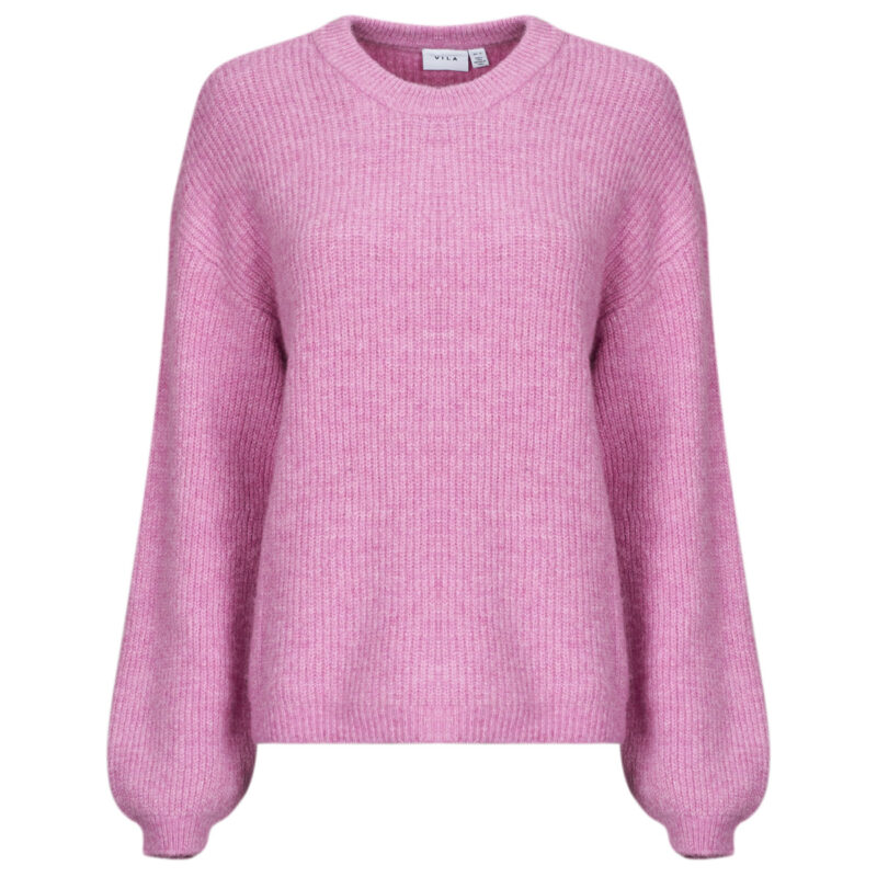 Vila VIRETTA O-NECK Pink Sweater Women's Sweaters - 1
