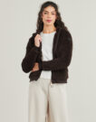 Felpa Only Play ONPFLUFFY HOOD FZ Marrone Felpe Donna - 2