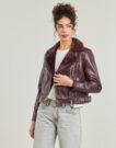 Giacca in pelle  Vero Moda  VMHAILEY   Rosso -   Giacche in pelle Donna - 2