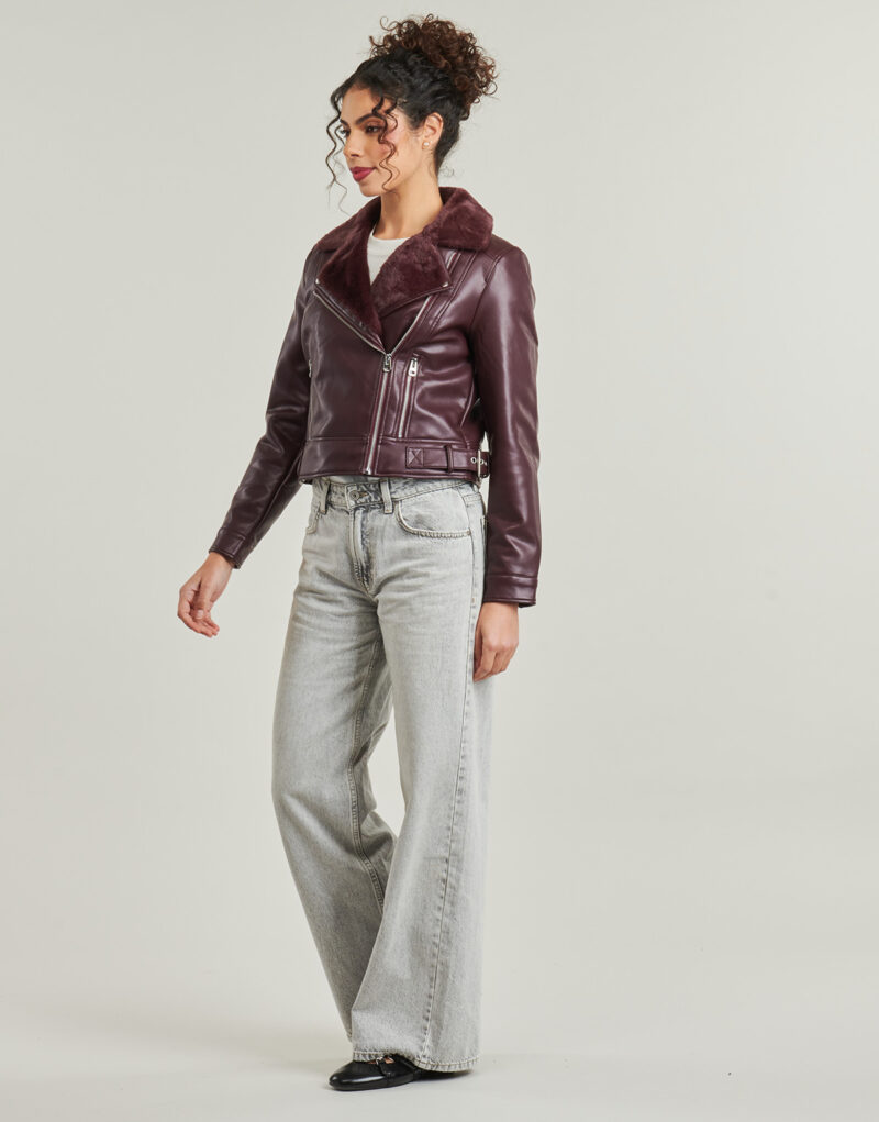 Giacca in pelle  Vero Moda  VMHAILEY   Rosso -   Giacche in pelle Donna - 3
