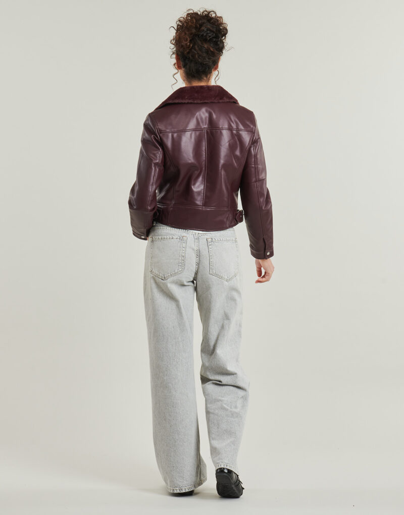 Giacca in pelle  Vero Moda  VMHAILEY   Rosso -   Giacche in pelle Donna - 4
