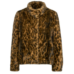 Mantella  Guess  LUNA FAUX FURE LEOPARD  Marrone -  Mantelle Donna