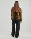 Mantella Guess LUNA FAUX FURE LEOPARD Marrone Mantelle Donna - 4
