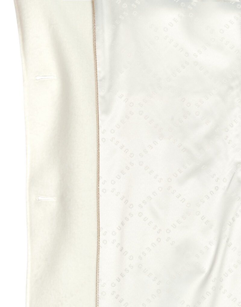 Mantella Guess KAROLE FUR COLLAR Bianco Mantelle Donna - 6