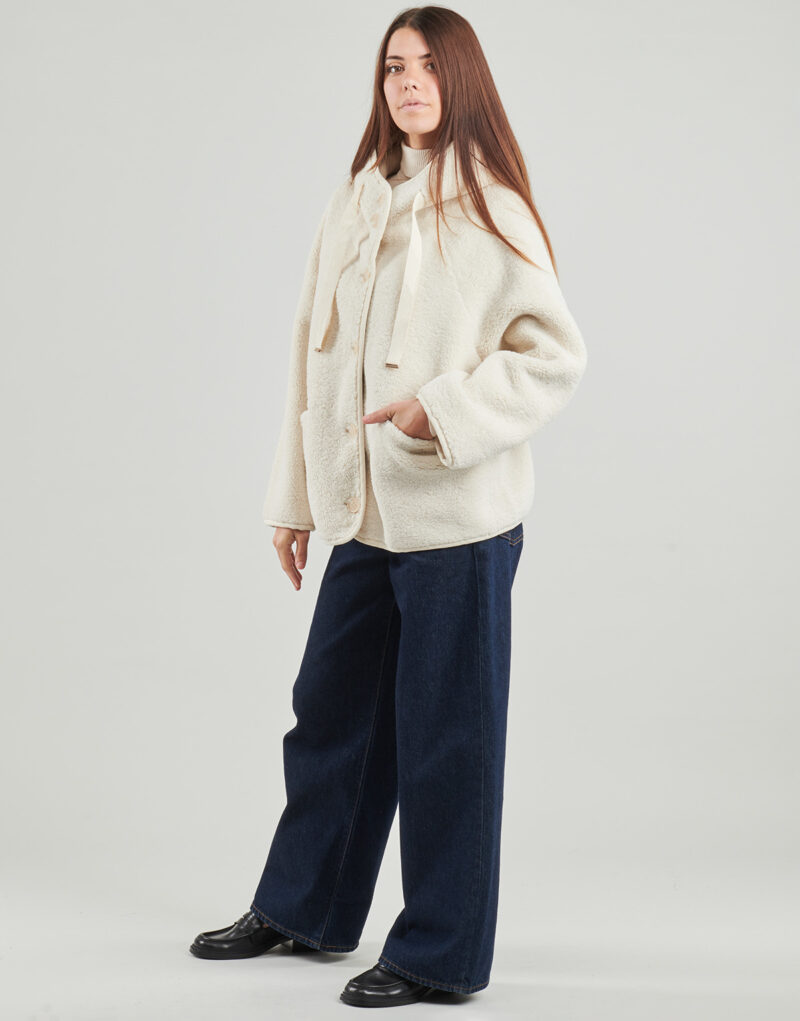 Manteau Guess Manteau blanc en fausse fourrure d'Agneseelle Donna - 3
