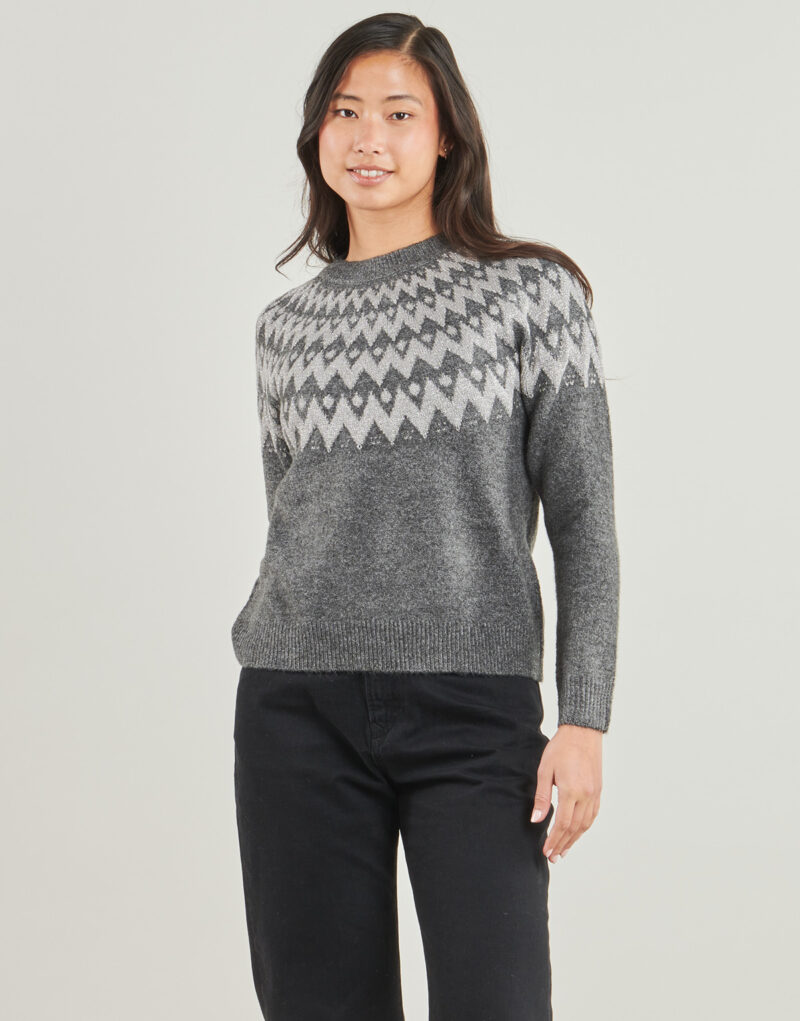 Maglione Only ONLFRY LS JQ GLITTER Grigio Maglioni Donna - 2