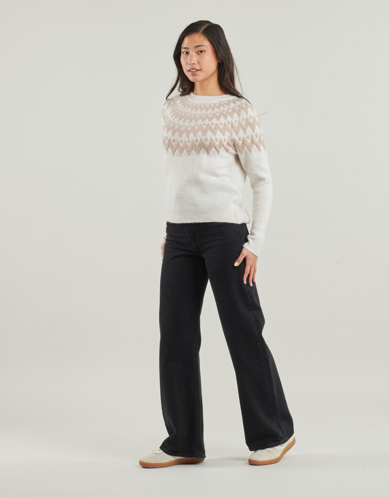 Maglione Only ONLFRY LS JQ GLITTER Beige Maglioni Donna - 3