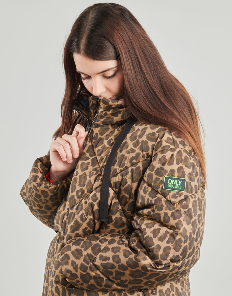 Piumino Only ONLASTI LIFE SHORT PUFFER Marrone Piumini Donna - 5