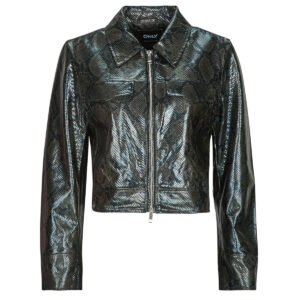 Giacca in pelle  Only  ONLPARIS SNAKE  Nero -   Giacche in pelle Donna