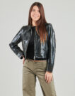 Giacca in pelle Only ONLPARIS SNAKE Nero Giacche in pelle Donna - 2