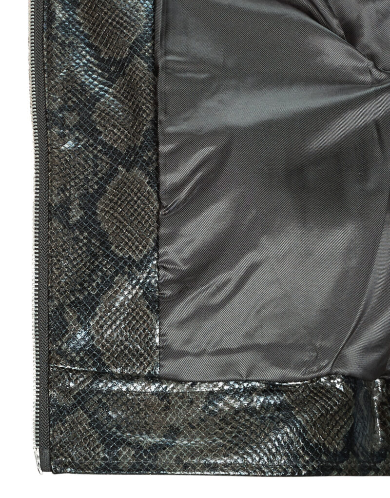 Giacca in pelle Only ONLPARIS SNAKE Nero Giacche in pelle Donna - 6