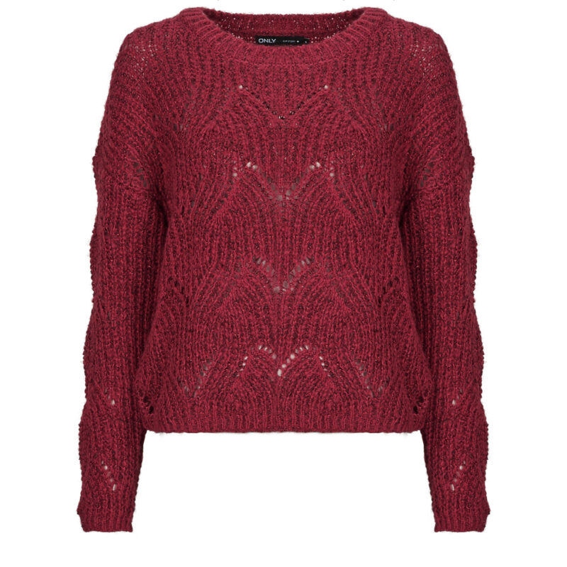 Maglione Only ONLHANJA LS GLITTER Bordeaux Maglioni Donna - 1