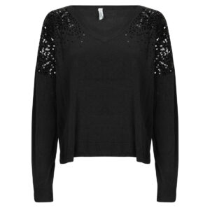 Maglione Only ONLSTARRY LS SEQUIN Nero Maglioni Donna