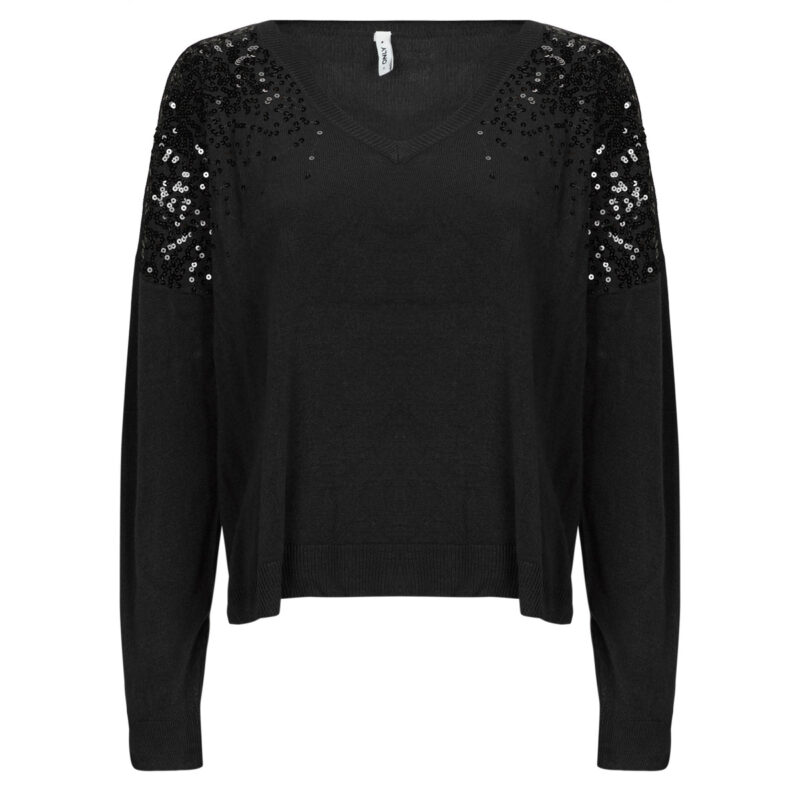 Maglione Only ONLSTARRY LS SEQUIN Nero Maglioni Donna - 1