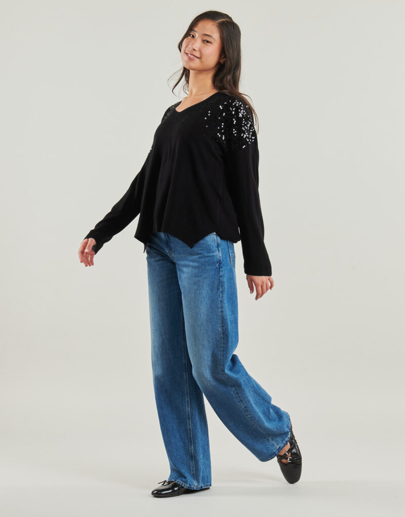 Maglione Only ONLSTARRY LS SEQUIN Nero Maglioni Donna - 3