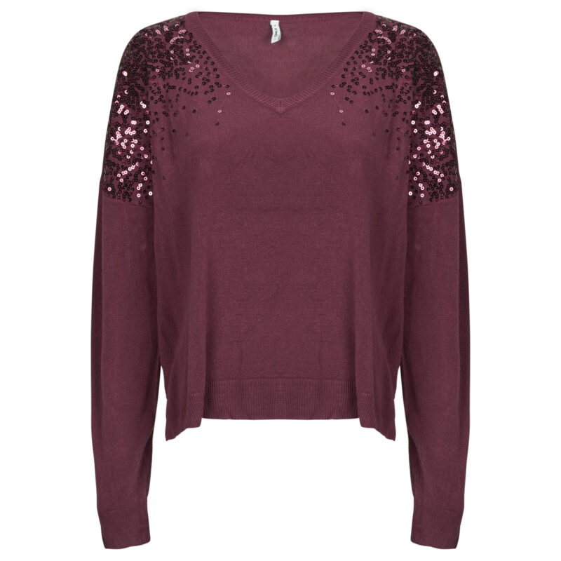 Pullover Only ONLSTARRY LS Paillettenpullover f&uuml;r Damen, lila - 1