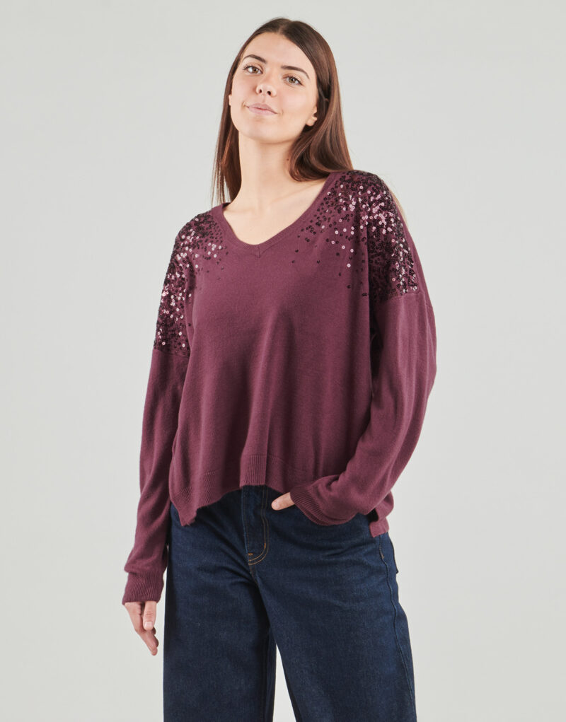 Pullover Only ONLSTARRY LS Paillettenpullover f&uuml;r Damen, lila - 2