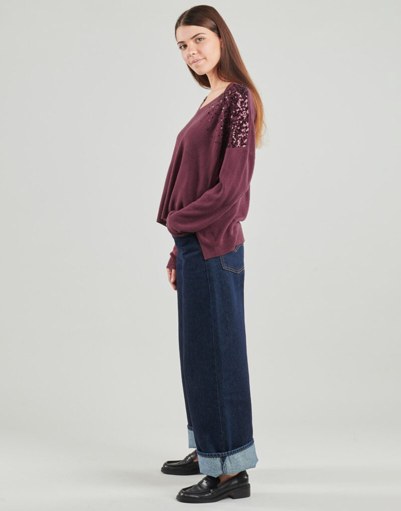 Pullover Only ONLSTARRY LS Paillettenpullover f&uuml;r Damen, lila - 3
