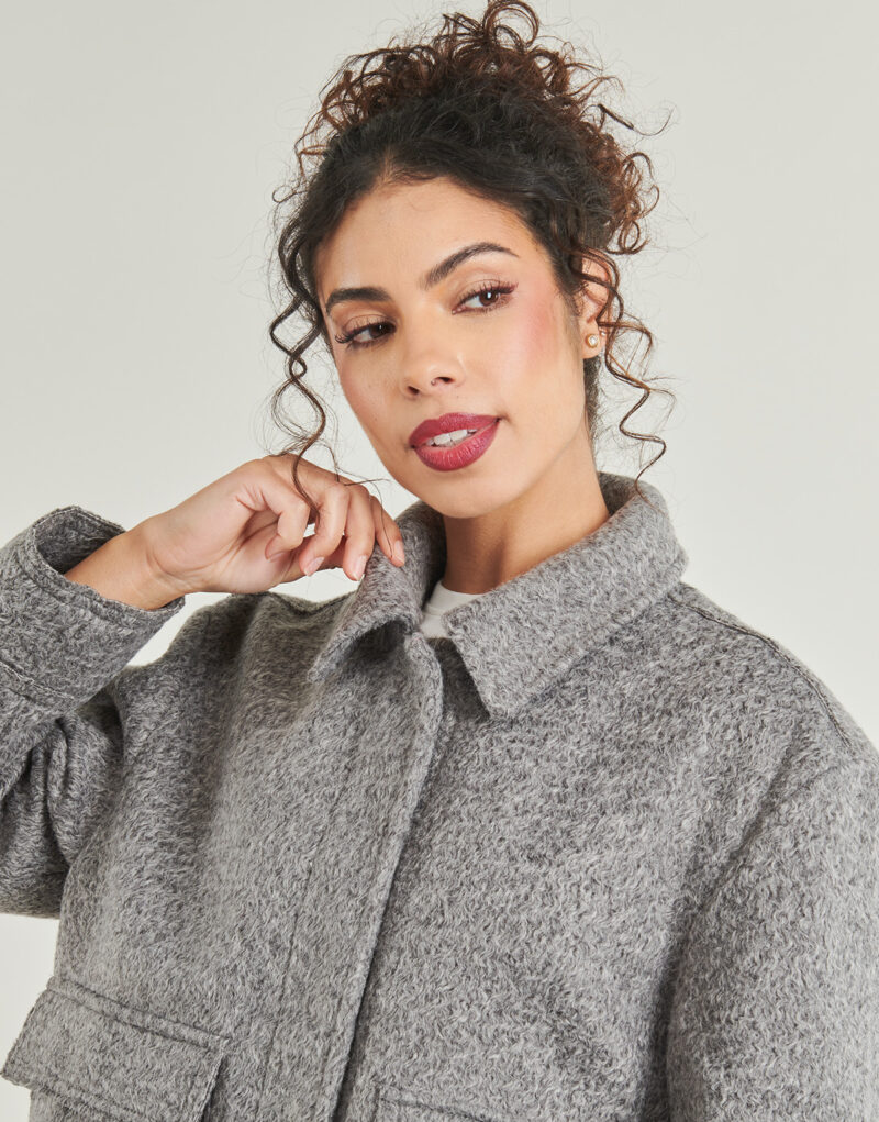 Giubbotto Only ONLSANNE BOUCLE SHORT Grigio Giubbotti Donna - 5