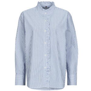Camicia  Tommy Hilfiger  POPLIN RUFFLE SHIRT  Blu -  Camicie Donna