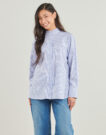 Camicia  Tommy Hilfiger  POPLIN RUFFLE SHIRT  Blu -  Camicie Donna - 2