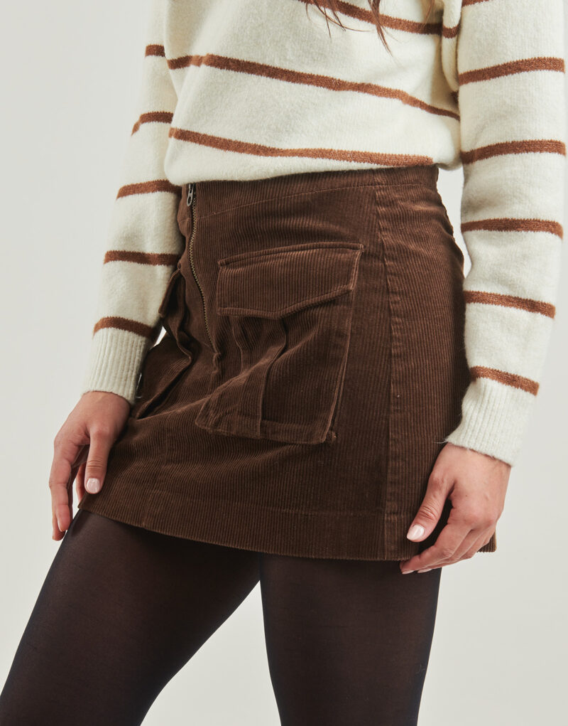 Gonne corte Tommy Hilfiger CORDUROY MINI SKIRT Marrone Gonne corte Donna - 5