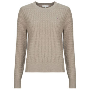 Maglione Tommy Hilfiger CO CABLE FINE GG C-NK LS SWT Beige Maglioni Donna