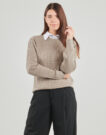 Maglione Tommy Hilfiger CO CABLE FINE GG C-NK LS SWT Beige Maglioni Donna - 2