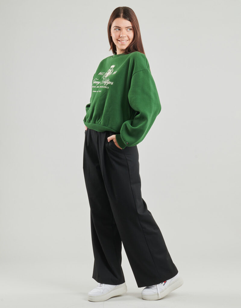 Felpe Tommy Hilfiger VARSITY CREST FLEECE SWTSHRT Verde Felpe Donna - 3