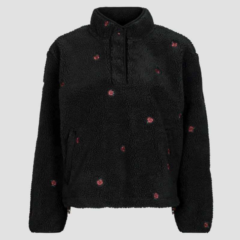 sudadera Levis Sudadera negra para mujer KASEY SHERPA PULLOVER OW - 1