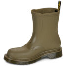 Dr. Martens 1460 Rain Pull On Boot DMs Olive PVC Kaki Stivali da pioggia Donna - 4