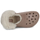 Crocs Cls Platfm Lined Fuzz Strap Cg Beige Sabots Femme - 6