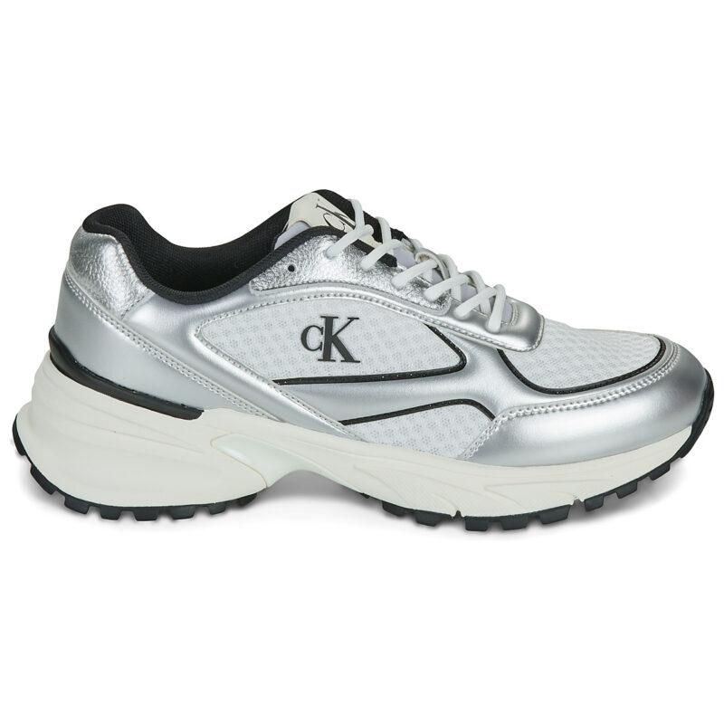Calvin Klein Jeans HIKE RUNNER LACE UP MESH MIX MET Grigio Sneakers basse Donna - 2