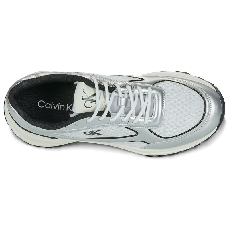 Calvin Klein Jeans HIKE RUNNER LACE UP MESH MIX MET Grigio Sneakers basse Donna - 6