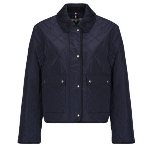 Giubbotto  Tommy Hilfiger  PADDED FLAG QUILTED JACKET  Marine Giubbotti Donna