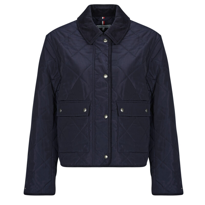 Giubbotto Tommy Hilfiger PADDED FLAG QUILTED JACKET Marine - Giubbotti Donna - 1