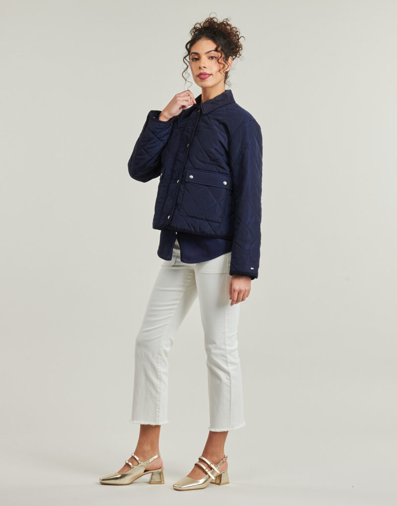 Giubbotto Tommy Hilfiger PADDED FLAG QUILTED JACKET Marine - Giubbotti Donna - 3