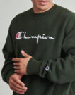Felpe Champion CREWNECK SWEATSHIRT Verde - Felpe Abbigliamento Donna - 4