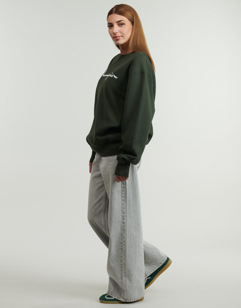Felpe Champion CREWNECK SWEATSHIRT Verde - Felpe Abbigliamento Donna - 6