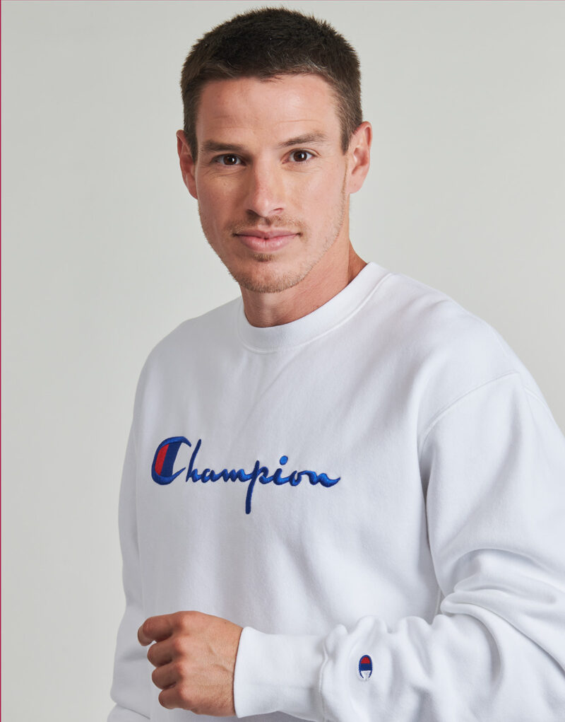 Felpe Champion CREWNECK SWEATSHIRT Bianco - Felpe Abbigliamento Donna - 4