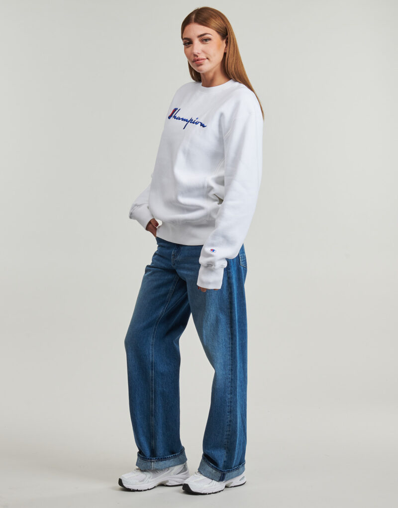 Felpe Champion CREWNECK SWEATSHIRT Bianco - Felpe Abbigliamento Donna - 6